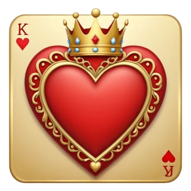King of Hearts solitary  with out the card only the symbols sticker