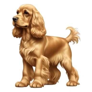 Dog-golden-english-cocker-spaniel-full-body-standing sticker