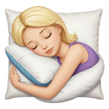 Blonde girl sleeping on a pillow sticker
