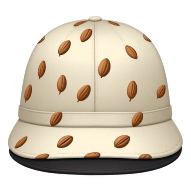 Chust style doppa hat with black base and white almond patterns sticker