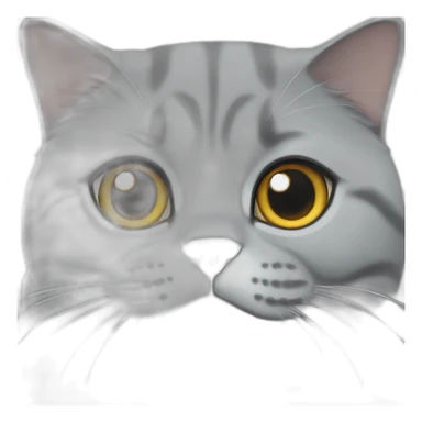 Chunky grey British shorthair sticker