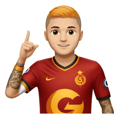 Mauro icardi Galatasaray formasıyla gol sevinci yapıyor sticker