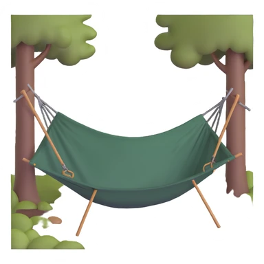 bushcraft hammock with tarp in forest sticker