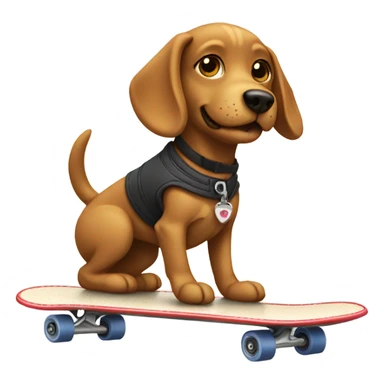 Dog skateboarding  sticker