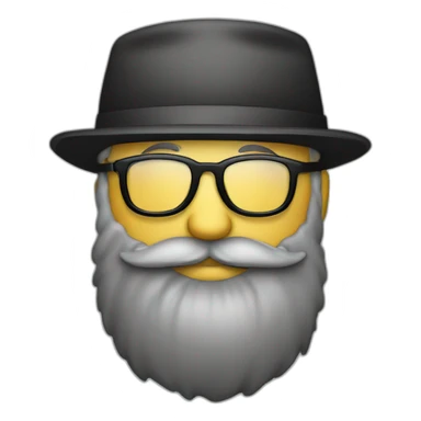 un señor con gorro y lentes de color negro sticker