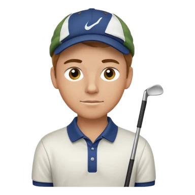 A GOLF PLAYER YOUNG MAN LIGTH BROWN HAIR sticker