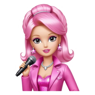 Sassy popstar barbie  sticker