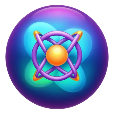 Molecule | Simple sphere/atom | Abstract, glowing particles, blurred shapes. sticker