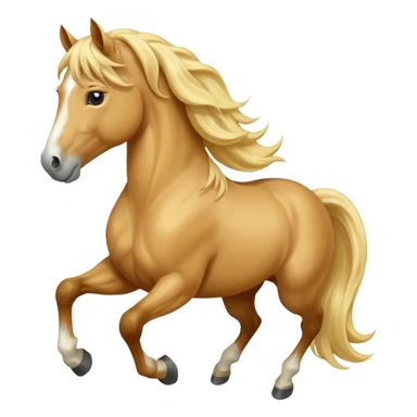 horse with long blonde hair sticker