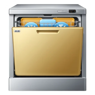 dishwasher emoji in style of apple sticker