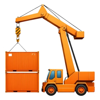 crane lifting a container  sticker