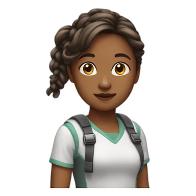 girl with skills sticker