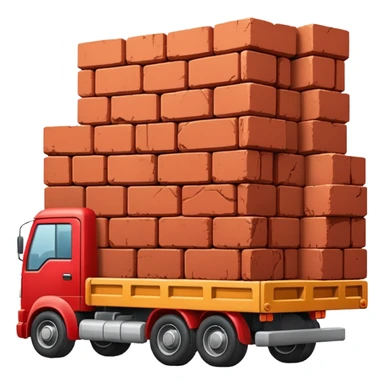 A truckload of bricks sticker