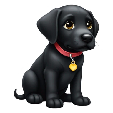Black lab puppy sticker