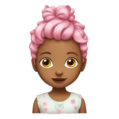 young little baby girl birthday sticker