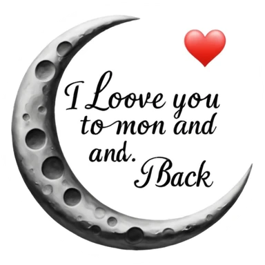 "I love you to the moon and back" words?
 sticker