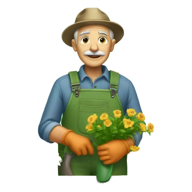 grandfather gardener sticker