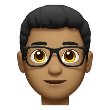 Boy Sri lankan MMA fighter with glases black hair sticker