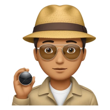 man searching something with people sticker