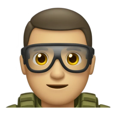 Soldado saludando militarmente sticker