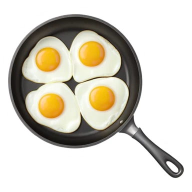 cooking pan with two heart-shaped eggs sticker