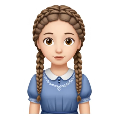 young modest jewish girl braids no headband sticker