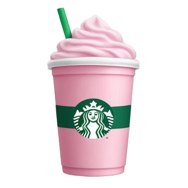 Baby pink Starbucks drink sticker