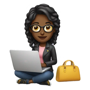 startup-woman-designer-with-laptop sticker