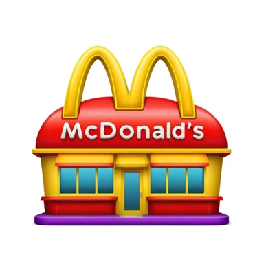 Neon McDonald’s restaurant  sticker