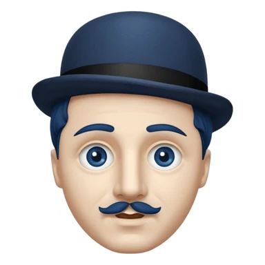 Charlie Chaplin dark blue eyes sticker