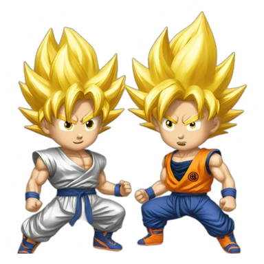 goku vs bling bling boy sticker