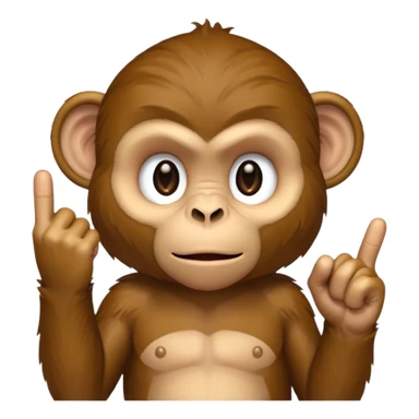 Monkey showing middle finger sticker