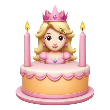Princess peach birthday cake sticker