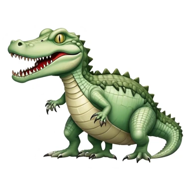zombie monstrous pale skinned decaying greenish white alligator, vicious, dirty, undead, quadrapedal sticker