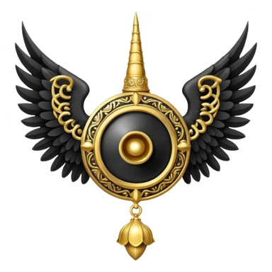 Holy Emblem with black wings and horn sticker