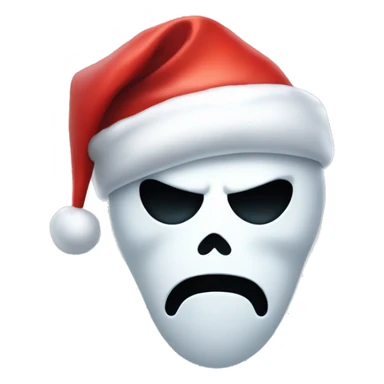 Ghost face from scream with Santa hat  sticker