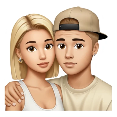 Justin and Hailey Bieber  sticker