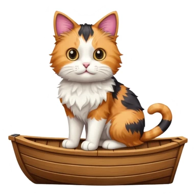 Cat standing on a boat sticker