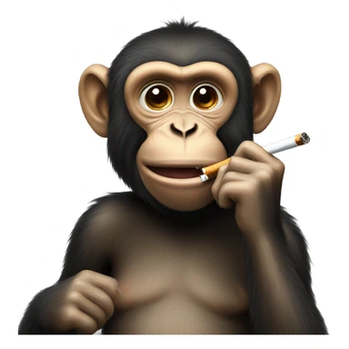 Monkey smoking a cig sticker