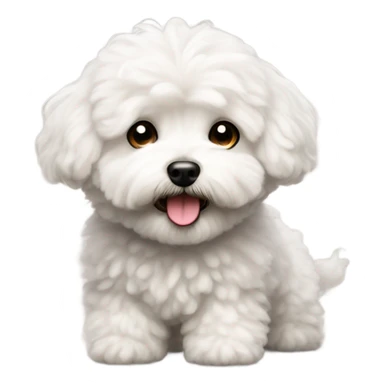 White curly maltipoo sticker