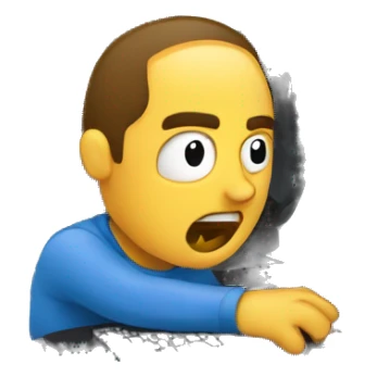 a web developer breaking his computer sticker