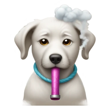 Dog smoking hookah sticker