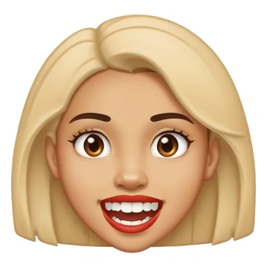 Mixed girl with buck teeth sticker