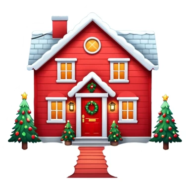 house with christmas lights sticker