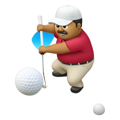 Fat Mexican playing golf out of a sand trap sticker