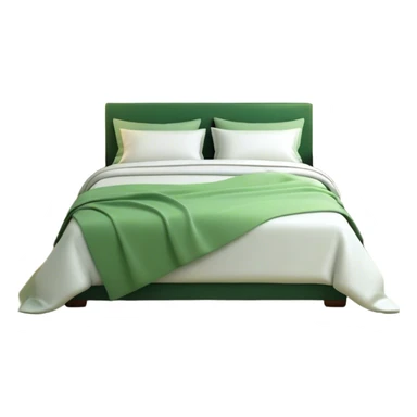 A dimly lit white green bedroom. The bed is neatly made, and a glass of water sits beside a book on a cozy nightstand. Soft lighting signals a peaceful wind-down, representing the calm and control that comes from reclaiming your evenings. sticker