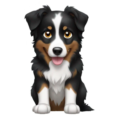 Black tri Australian shepherd  sticker
