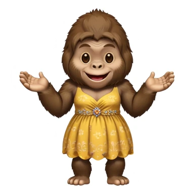 Gorilla in a dress sticker