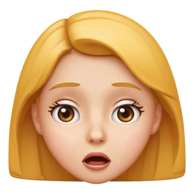 a girl's face surprised simple emoji style sticker