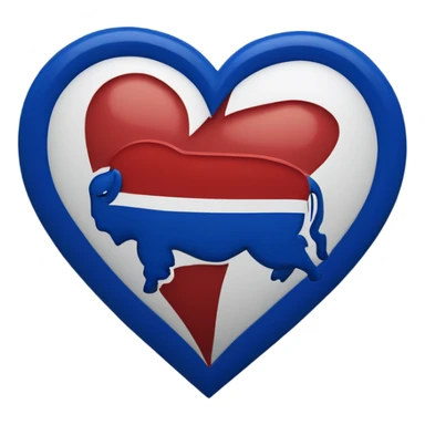 Buffalo bills blue red heart <3 sticker